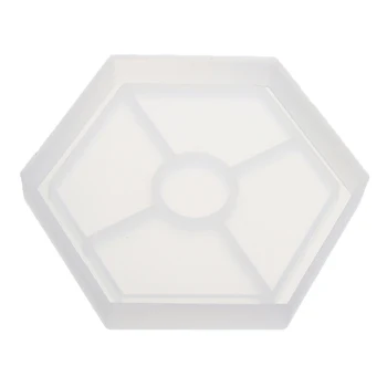 1 buc a Face Bijuterii de Artizanat Hexagon Coaster Rășină de Turnare Mucegai Pentru DIY Ghiveci de Bază Ceașcă de Ceai Pad Picătură de Lipici Silicon Mucegai