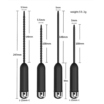 10 Frecvența Penis Plug cu Glont Vibrator Moale Uretral Sunet Dilatator de Inserție Uretral Plug Cateter Jucarii Sexuale pentru Bărbat