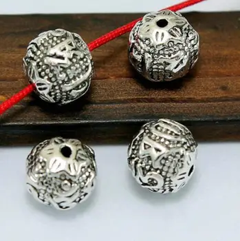 10buc/lot Argint Tibetan Antic Șase Mantra distanțier Liber Șirag de mărgele Margele Spacer Conectori pentru DIY Bijuterii brățară gd6ss