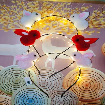 10buc Nou Luminos Iepure de Lumină LED, Banda de Animale Drăguț Hairband Noen Petrecere de Club Bunny articole pentru acoperirea capului Accesorii de Par Copii pentru Adulți