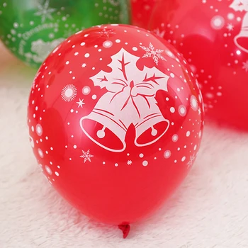10BUC Petrecerea de Crăciun de Baloane Verde Roșu Baloane Latex 10 Inch Fulg de nea de Imprimare de Decorare Activitate Mall