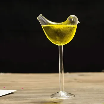150ml Formă de Pasăre Sticlă Clară Pahar de Vin Rotund Gura Cana Pentru Bar Petrecere de Nunta Non-toxice de Inalta Sticlă Borosilicată Drinkware