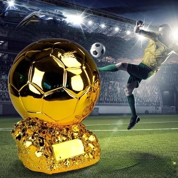 15cm European de Fotbal, Balonul de Aur, Trofeu Suvenir de Fotbal Sferice Jucător Campion Concurs Premiul Fanii Cadou de Casa de Artizanat