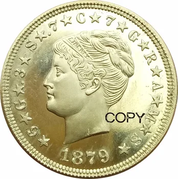 1879 STATELE UNITE ALE AMERICII E PLURIBUS UNUM-Unul Stella 4 Dolari Monedă de Aur la 400 CENȚI-DEO EST GLORIA PATRU de Alamă Copia Monede
