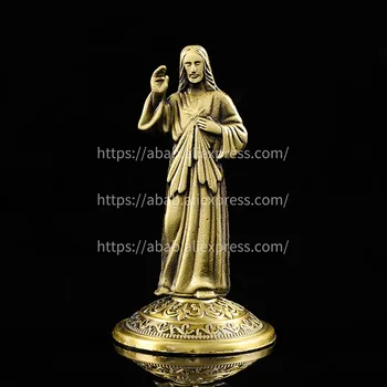 2 bucati/Catolic retro Fecioara Maria, Iisus Statuie Creștin Decorative Sfânt Statuie Biserica Catolică Statuie Acasă Decorative Crăciu