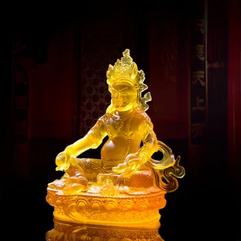 2 Stiluri de 14.5 cm Placat cu Aur de Rășină Budiste Tibetane Tranic Furnizorii Jambhala/Tsanbala Templu/Home/Office Decora Statuie Cratfs