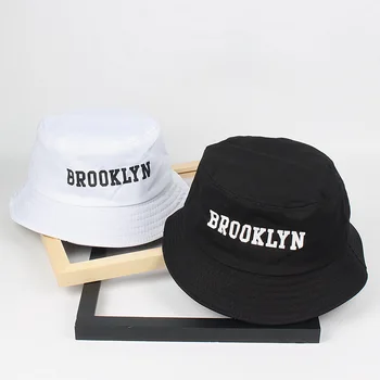 2020 Nouă Bărbați Femei Brooklyn Găleată Pălărie De Bumbac Imprimare Hip Hop Pescar Panama Pălărie De Soare În Aer Liber, Casual, De Stradă Vizorul Găleată Cu Capac