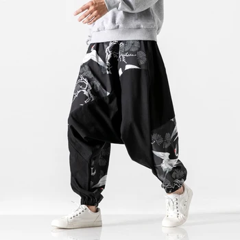 2020 Nouă Bărbați Pantaloni Harem coreeană Stil Harajuku Streetwear Bărbați Jogger Trening Largi Casual sex Masculin Streetwear Pantaloni