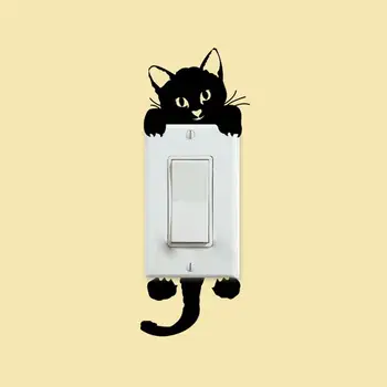 2021 mai Nou DIY Pisica Mica Comutator de Lumină Autocolant de Perete Autocolant Decal Decor Acasă organizator poster oglindă de perete decor cameră
