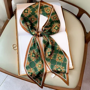 2022 Nou Design de Lux Panglică de Mătase Eșarfă 15*150cm Bentita Cravată Fular Parului la Femei Eșarfe Gât Cravate Doamna Slab Eșarfe