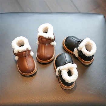 2022 Toamna Iarna Fete Cizme în aer liber pentru Copii Cizme de Zapada de Plus pentru Copii Pantofi de Bumbac Non-alunecare Moale cu talpi pentru Sugari Pantofi de Copil