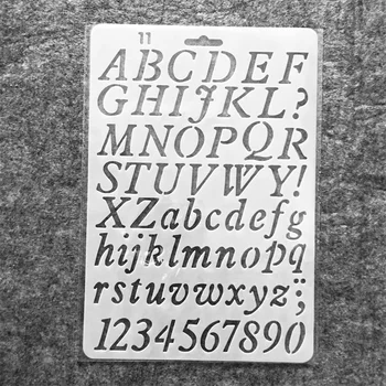 27cm Nou Literele Alfabetului 4 DIY Meșteșug Stratificare Sabloane Pictura Scrapbooking Ștanțare Embossing Album Hârtie Șablon Carte