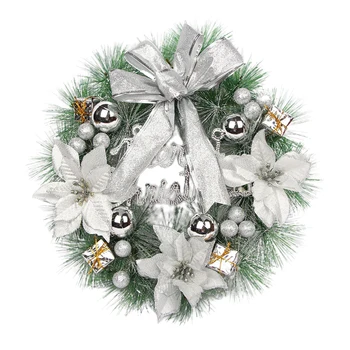 30cm Merry Christmas Tree Coroană de flori Agățat Ușă Ghirlanda de Perete Ornament de Crăciun Coroane de flori și Ghirlande de Plante Decor Pentru anul 2022 Anul Nou