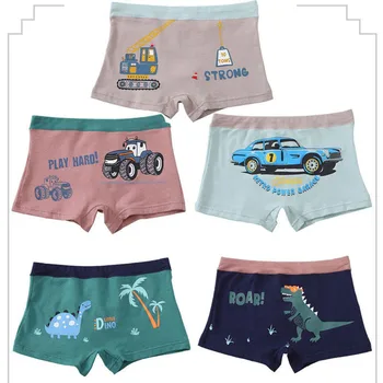5 Buc/pachet Nou de Sosire Copii Lenjerie de corp pentru Baieti cu masini de Desene animate Boxeri pantaloni Scurți Copilul copil Minunat Chilotei Adolescenta Chiloți 2-12ani