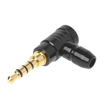 90 de Grade Unghi Drept de sex Masculin Jack Plug 4 Pol Stereo de 3,5 mm Audio Adaptor Convertor 667C