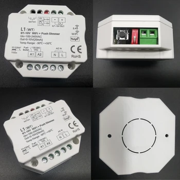 AC100-240V Output 0/1-10V LED Dimmer Tuya Controler Wifi 2.4 G RF Touch Reglaj de la Distanță Pentru 5050 3825 Singură Culoare LED COB Lumina