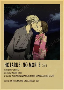 Animate Film Hotarubi No Mori E Hârtie Kraft Retro Poster Bar Cafenea Acasă Dormitor Colecție De Decorare Arta De Perete Autocolante
