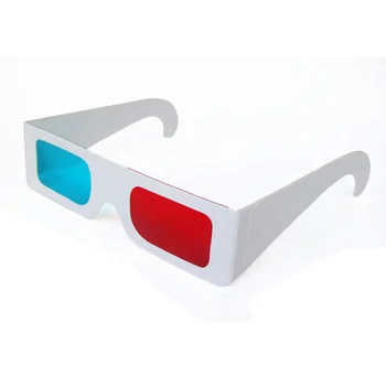 AUN Albastru Rosu Ochelari 3D 10BUC Simplu Stil de Hârtie Ochelari 3D pentru Proiector cu LED-uri