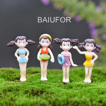 BAIUFOR Miniaturi de Fată Anime Terarii Figurine Figurine Zână Grădină de Decor Suculente Desktop Decor Plastic Meserii