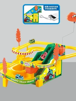 Baterie reîncărcabilă de Perete de Alpinism Magnet Suspensie Magic Track Tren Transportoare Slide Asamblate Electric Jucării pentru Copii