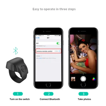 Bluetooth Control De La Distanță Buton Wireless Controller Self-Timer Camera Stick De Eliberare A Declanșatorului De Telefon Selfie Inel Pentru Ios Android