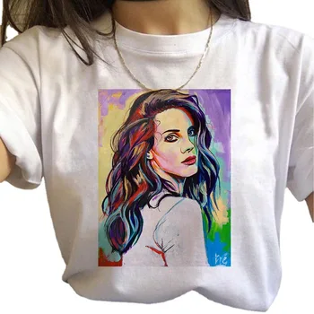 Casual Lana Del Rey Grafică Femei T-Shirt Kawaii 90 Y2k Streetwear Albe de Vara Bluze Maneca Scurta Camasi O-Gât de sex Feminin Topuri