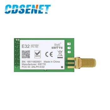CDSENET 5Pcs SX1278 LoRA 433MHz UART Modulul RF 433MHz 20dBm 3 km E32-433T20D de Emisie-recepție fără Fir Transmițător Receptor SMA-K