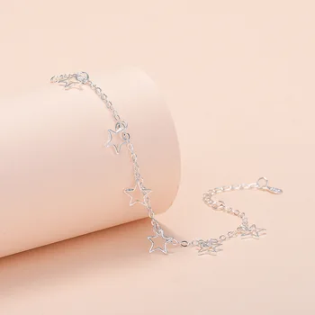 CIAXY Argint Stea de Culoare Bratari pentru Femei de Nunta Romantic Gol Stea cu Cinci colțuri Simplu Creativitatea Bijuterii