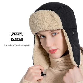 Clape Cald Iarna Faux fur Bomber Pălării Windproof Trooper Trapper Hat Culoare Solidă Căciulă rusească de Schi de Zăpadă Pălării pentru Bărbați Femei