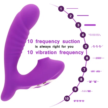 Clitoridiana Supt G Spot Vibrator Vibrator cu 10 Moduri de Puternice Clit Sucker Reîncărcabilă Stimulator Clitoris SM Jucarii Sexuale pentru Femei