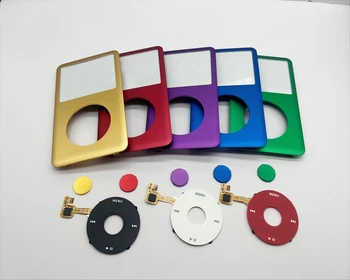Colorat fata masca de locuințe caz acoperire clickwheel centrul butonul diverse combinații pentru iPod 6 classic 80gb, 120gb 160gb