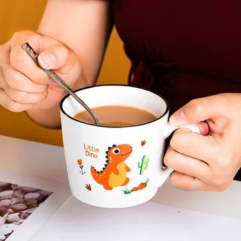 Creative mic Dejun Ceașcă de Animale Desene animate Dinosaur Cana de Ceramica de Personalitate Tendință Potabilă Ceașcă de Cafea de uz Casnic Cupa 350ml