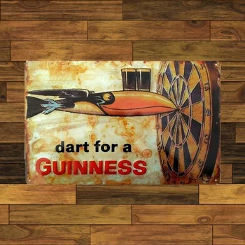 Dart Pentru Un Guinness Tin Semn Bar Poster Art Placa Garaj Home Decor de Perete Metal Pictura 20x30cm Poster Placa de Metal Metal Sign