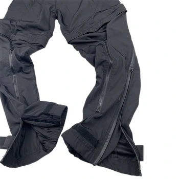 De Înaltă Calitate Negru Tactice Pantaloni De Marfă Picioare Detasabile Șase-Buzunar Stil Mens Hip Hop Streetwear