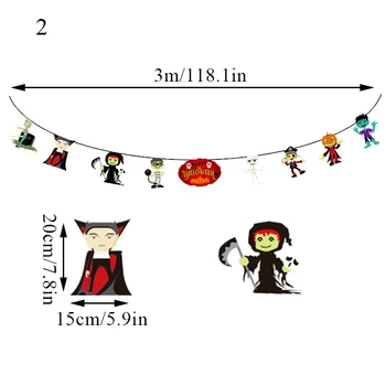 Decor de Halloween Hârtie Pavilion Halloween Ornamente Living Geamul Portierei Fericit Dovleac de Halloween Palarie de Vrajitoare pentru Copii Jucărie Tag