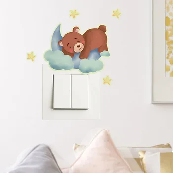 Desene animate Elefant Luna Urs Luminos Autocolant de Perete pentru Camera Copii Copil Bedroom Home Decor Strălucire În Întuneric Autocolante Consumabile