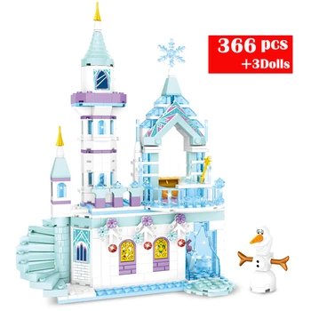 Disney Frozen Anna Elsa Printesa Castelul Blocuri Kit Cărămizi Film Clasic Model De Copii Fata De Jucarii Pentru Copii Cadouri