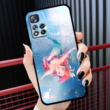 Disney Princess Telefon Caz Pentru Xiaomi Redmi Nota 11 10 10 9 T 9 9 9Pro Max 8T 8Pro 7 6 5 Pro 4X TPU Moale Capacul Negru Coque Core