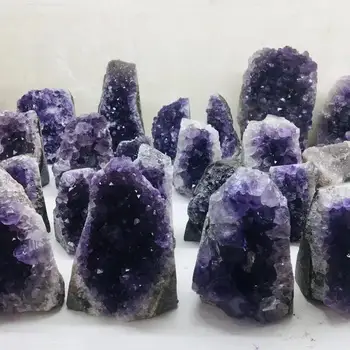 En-gros Naturale Violet Cristal de Cuarț Piatră de formă neregulată Geode Brazilia Ametist Grup 200G-2000G pentru Feng Shui Decor