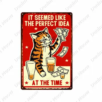 Eu Fac Ce Vreau Retro Placa De Animale Metal Semne Bar, Cameră Decor Frumos Fund Placa De Perete Pisica Câine De Epocă Tin Poster Cadou Amuzant N394