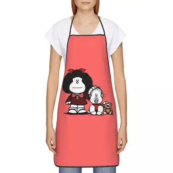 Fratele lui Mafalda Bucătărie de Copt Șorțuri Impermeabile Kawaii Drăguț Desene animate Pinafores pentru Bucatar Barman Restaurant