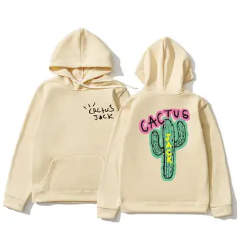 Hip Hop Rapper TS Hanorace Cactus Jack Swag Print Amuzant cu Glugă Femei Barbati Tricou Pulover Casual Harajuku