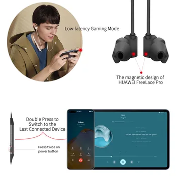 Huawei Freelace Pro Căști Bluetooth Activ de Anulare a Zgomotului Căști Dual-microfon Puternic Dinamice de Susținere Căști Originale