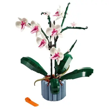 Ideea Copac Bonsai, Orhidee Suculente 10311 Blocuri Buchet De Flori De Trandafir Cărămizi Cadou Pentru Fete Acasă Asamblarea Jucărie Fete