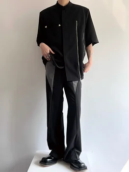 IEFB Personalizate pentru Bărbați Pantaloni Costum mozaic Design Casual 2022 Nou Stil coreean la Modă Decora Pantaloni Slim 9A2301