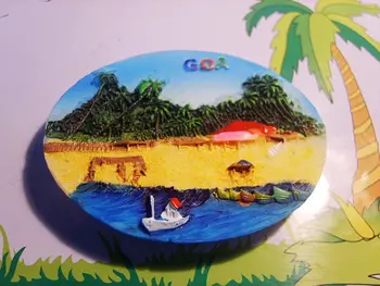 India, Goa Turismul De Peisaj De Colectare Magnetic Rășină Frigider Autocolant Creative Decor Bucatarie Cadou