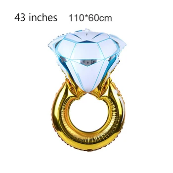 Inel cu Diamant mare Balon Folie de Aluminiu Decor Nunta Ziua Îndrăgostiților Decor Propunere de Diamant Sloganul Aluminiu Globos