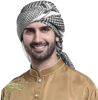 Islamic foulard Print Eșarfă Bărbați Arabe articole pentru acoperirea capului Hijab Esarfa, Turban arabă Headcover Pentru Femei Haine Musulmane de Rugăciune Turbante