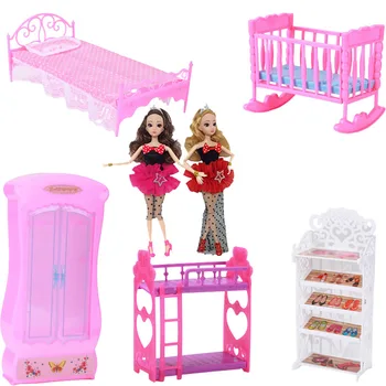 KIEKA Mobilier pentru Papusa Barbie Mini Articole Viața Furnizorii Dulap Machiaj Birou Playhouse Bucătărie, Jucării, Miniaturi pentru Copii