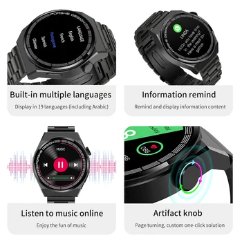 LIGE 2022 Afaceri Ceas Inteligent Om Smartwatch Muzică Joc Ritm Cardiac Impermeabil Bluetooth Apel Ceas Pentru Bărbați IOS Android HUAWEI